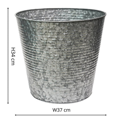Wolter Galvanised Planter - Large - Skandi London