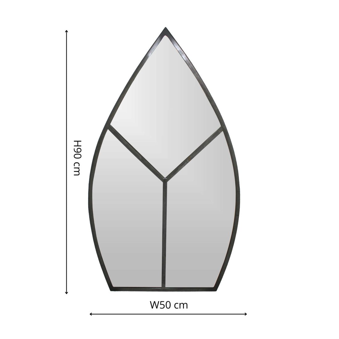 Syrin Arch Outdoor Mirror Natural Black - Skandi London