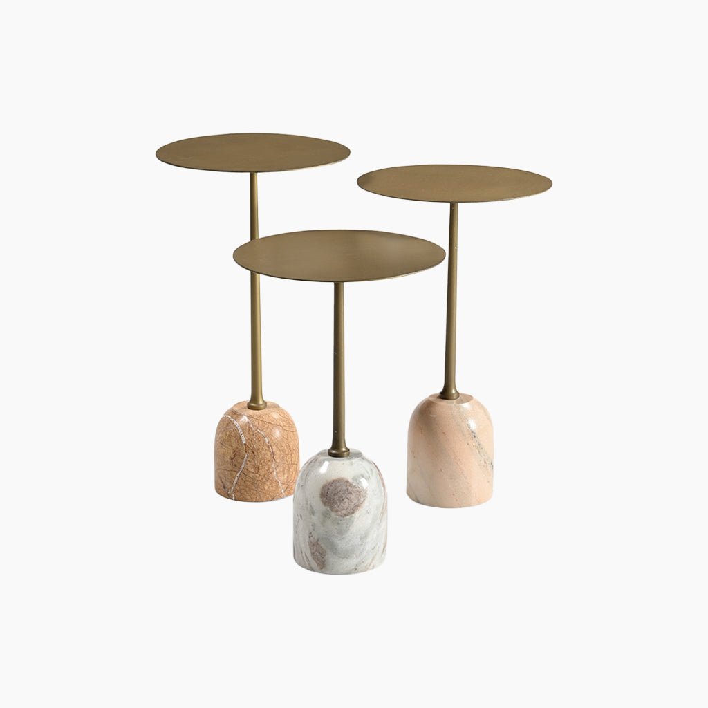 Stockwell Marble Base Set of 3 End Tables - Skandi London