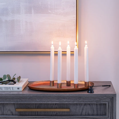 Egersund Oval Centrepiece Metal with Magnetic Candle Holders - Skandi London