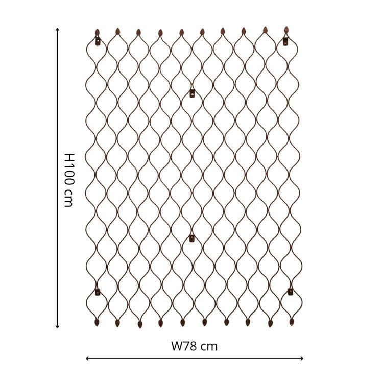 Outdoor Honeycomb Trellis Bronze H100cm W78cm - Skandi London