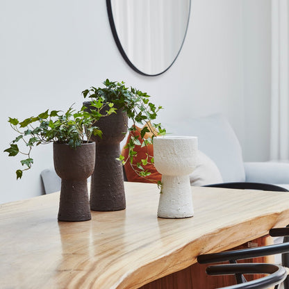 Suren Tall Planter Rustic Mocha - Large - Skandi London