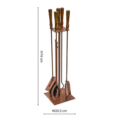 Grenaa Antique Copper Companion Set - Skandi London