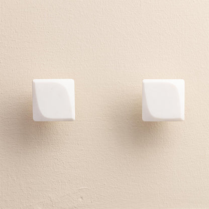 Xaria White Stone Drawer Knobs