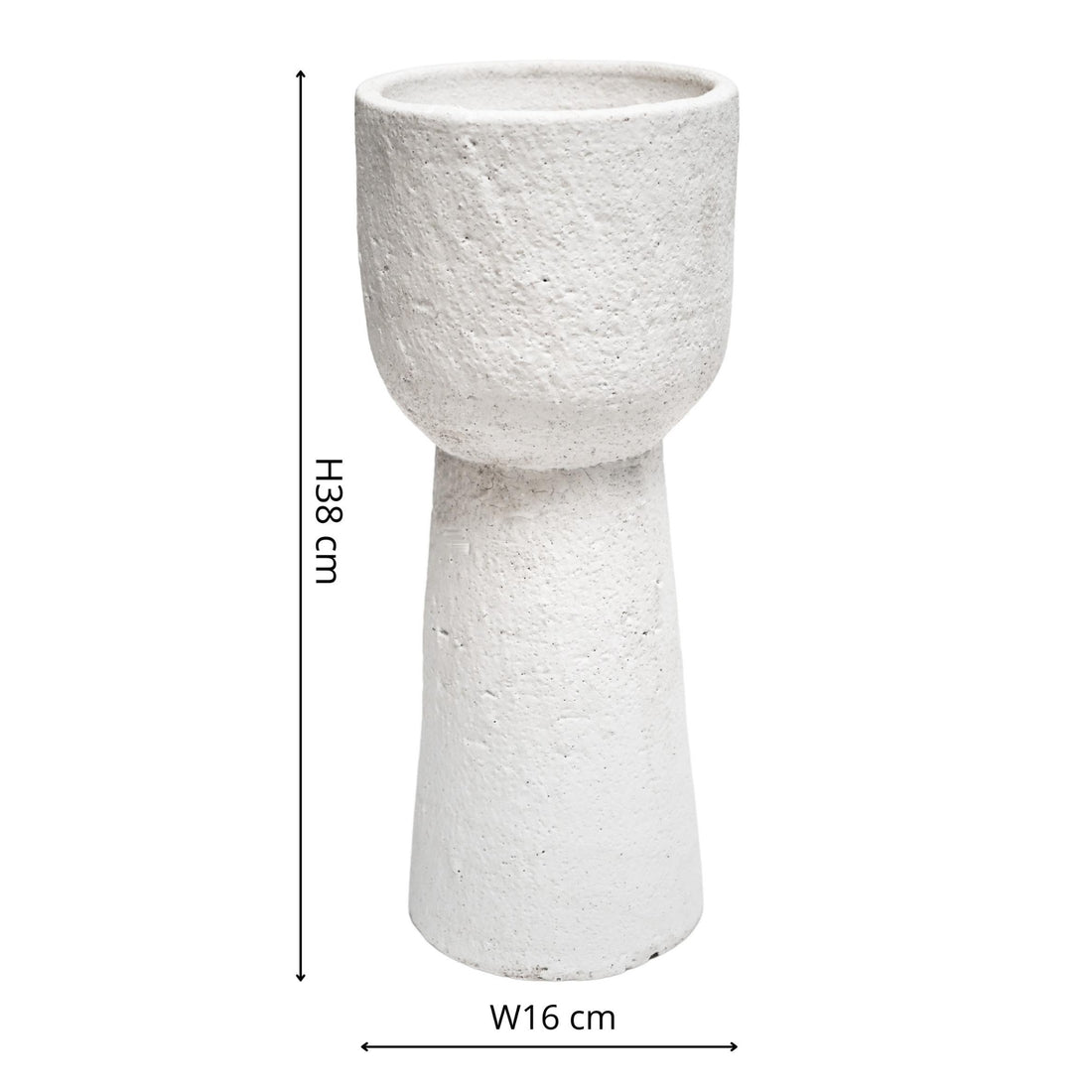 Suren Tall Planter Rustic White - Large - Skandi London