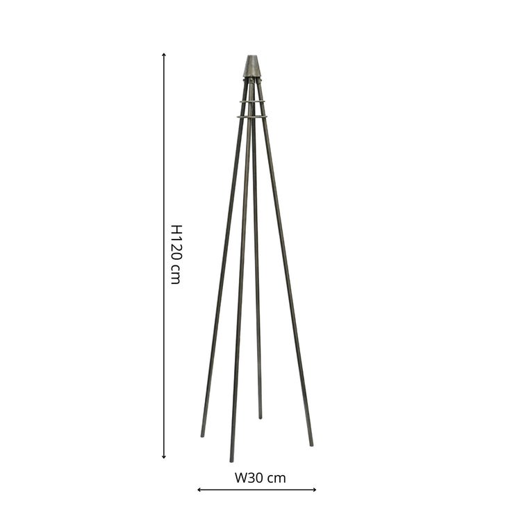 Outdoor Climber Tripod Zinc H120cm W30cm - Skandi London