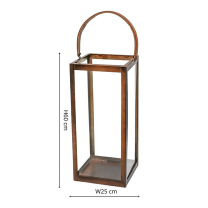 Thoren Tall Lantern in Copper - Large - Skandi London