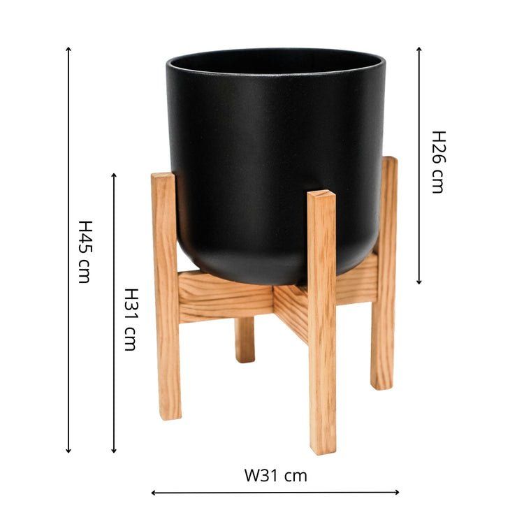 Lisbon Pot and Stand Anthracite D26Cm - Skandi London