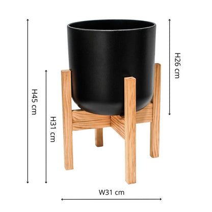 Lisbon Pot and Stand Anthracite D26Cm - Skandi London