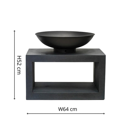 Tyw Fire Pit & Rectangle Console Granite - Skandi London