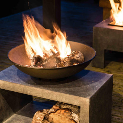 Tyw Fire Pit & Rectangle Console Cement - Skandi London