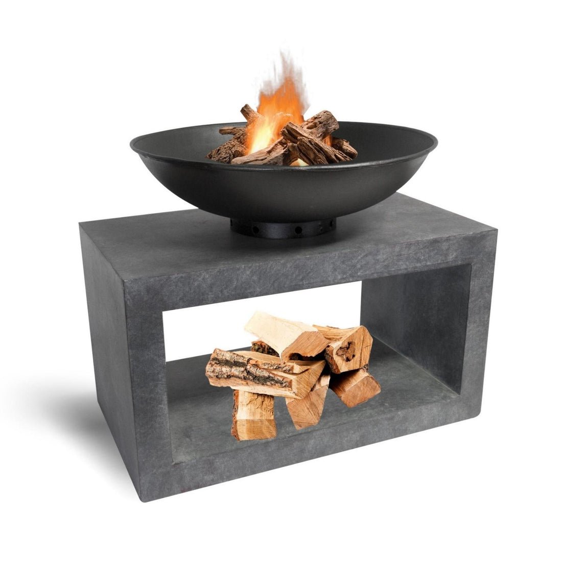 Tyw Fire Pit & Rectangle Console Cement - Skandi London