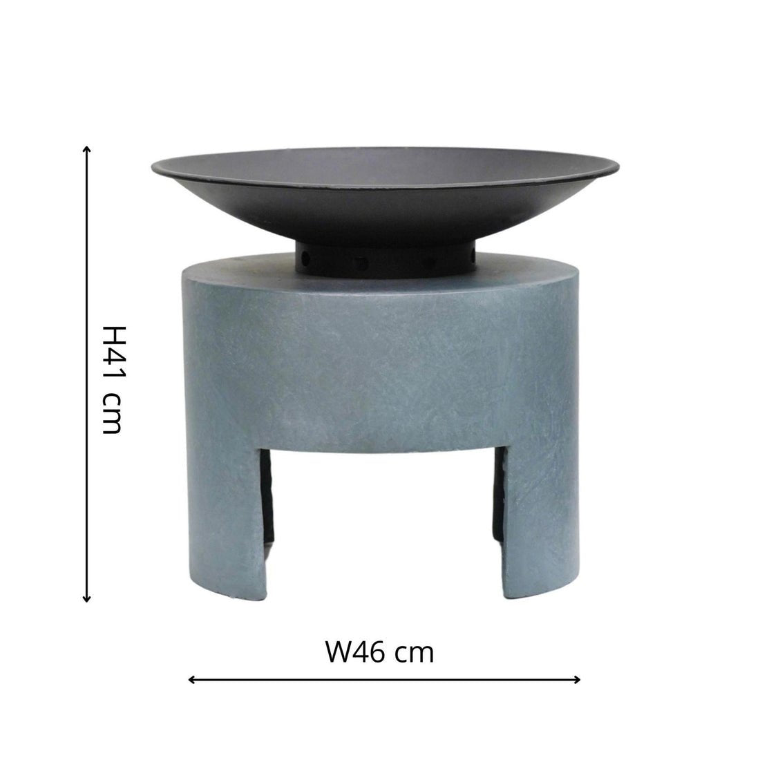 Tyw Fire Pit & Oval Console Cement - Skandi London