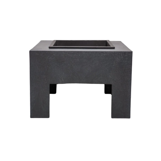 Tuva Square Fire Pit & Square Console Granite - Skandi London