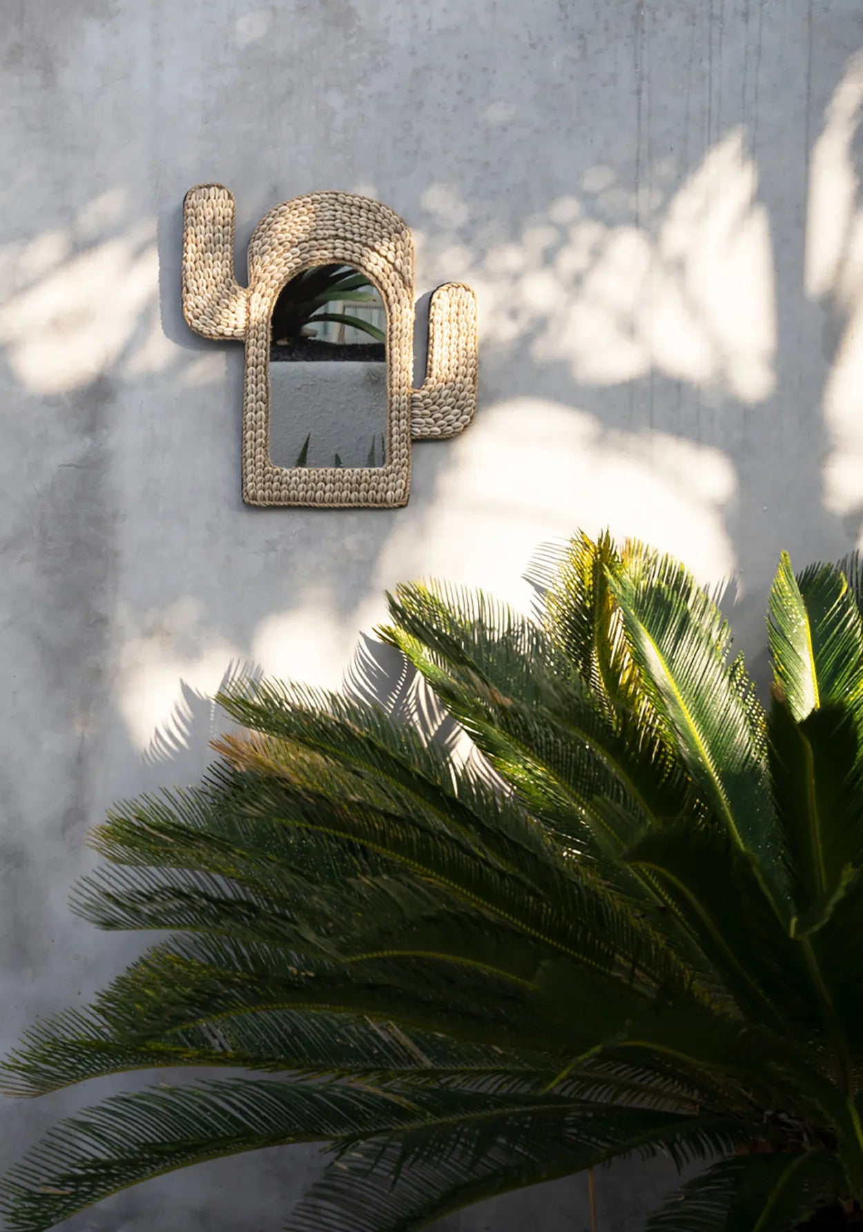 The Cactus Shell Mirror - White - Skandi London