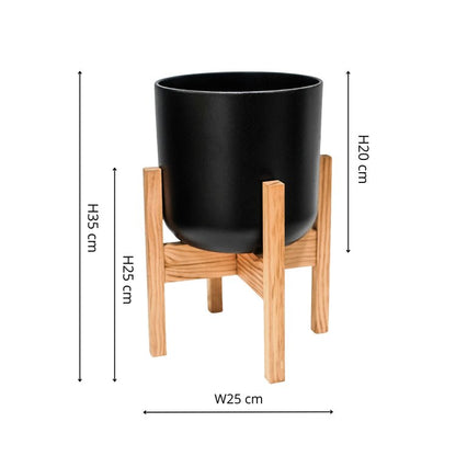 Lisbon Pot and Stand Anthracite 20.5Cm - Skandi London