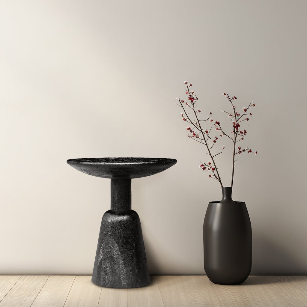 Greenwich Sculptural Wooden End Table - Skandi London