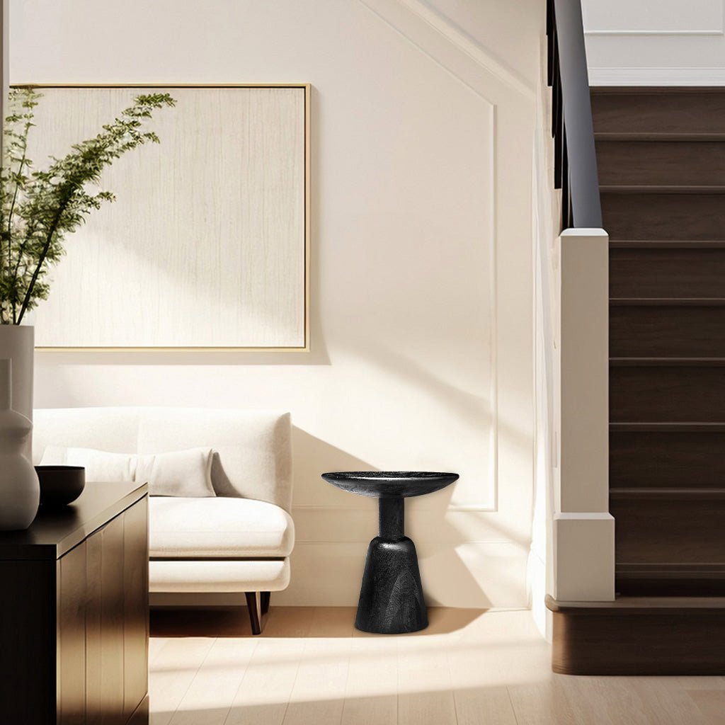 Greenwich Sculptural Wooden End Table - Skandi London