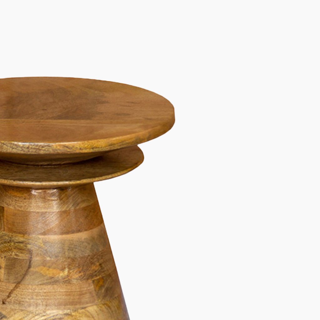 Bloomsbury Conical Mango Wood End Table - Skandi London