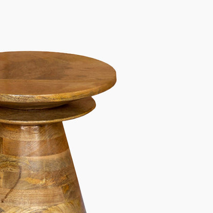 Bloomsbury Conical Mango Wood End Table - Skandi London