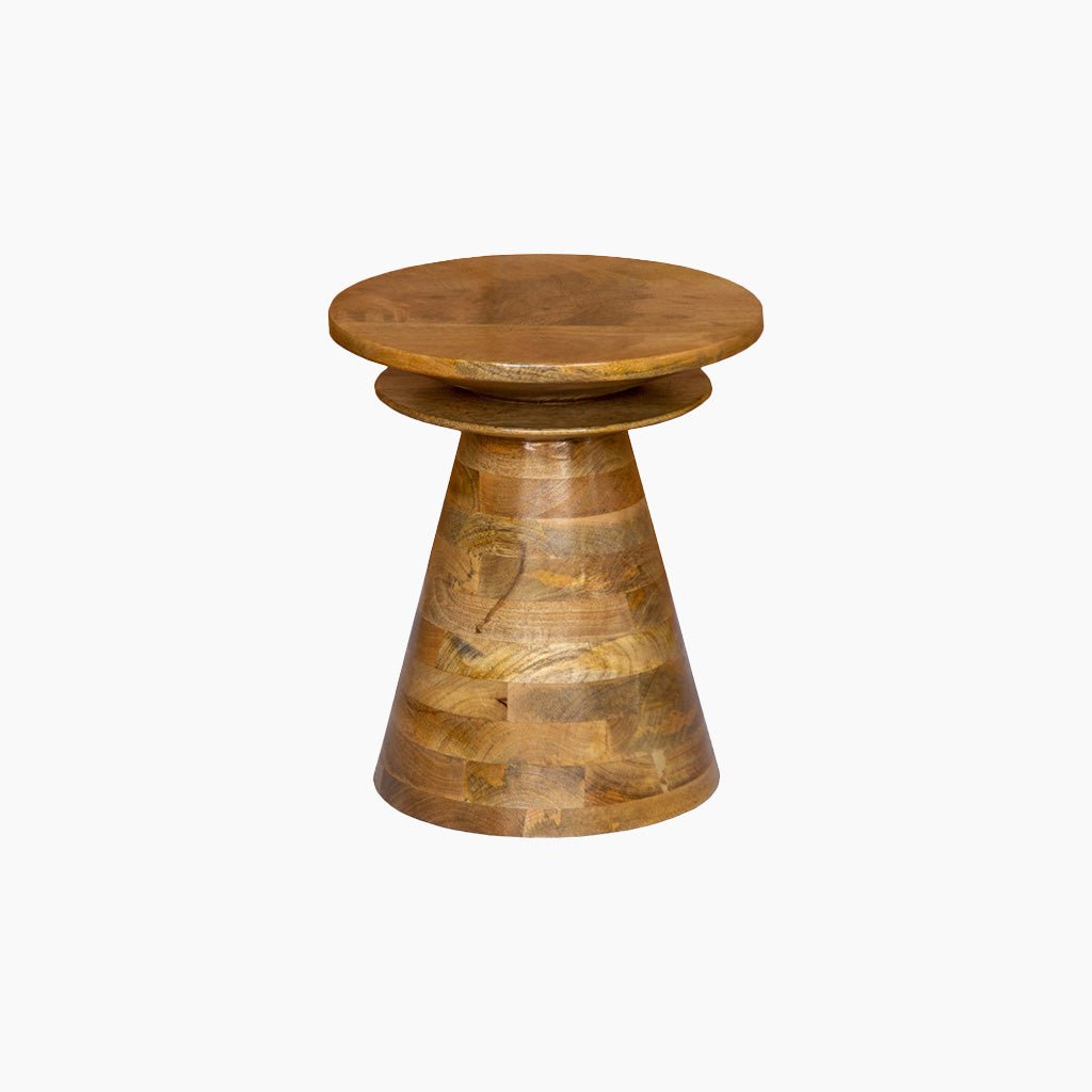 Bloomsbury Conical Mango Wood End Table - Skandi London