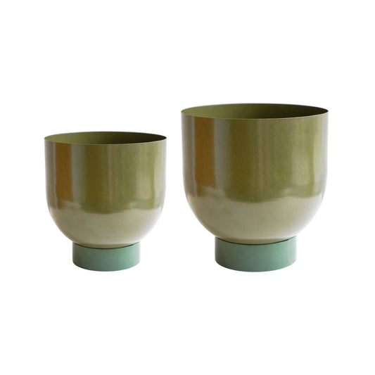 Austin Dual Green Metal Planters Set of 2 - Skandi London