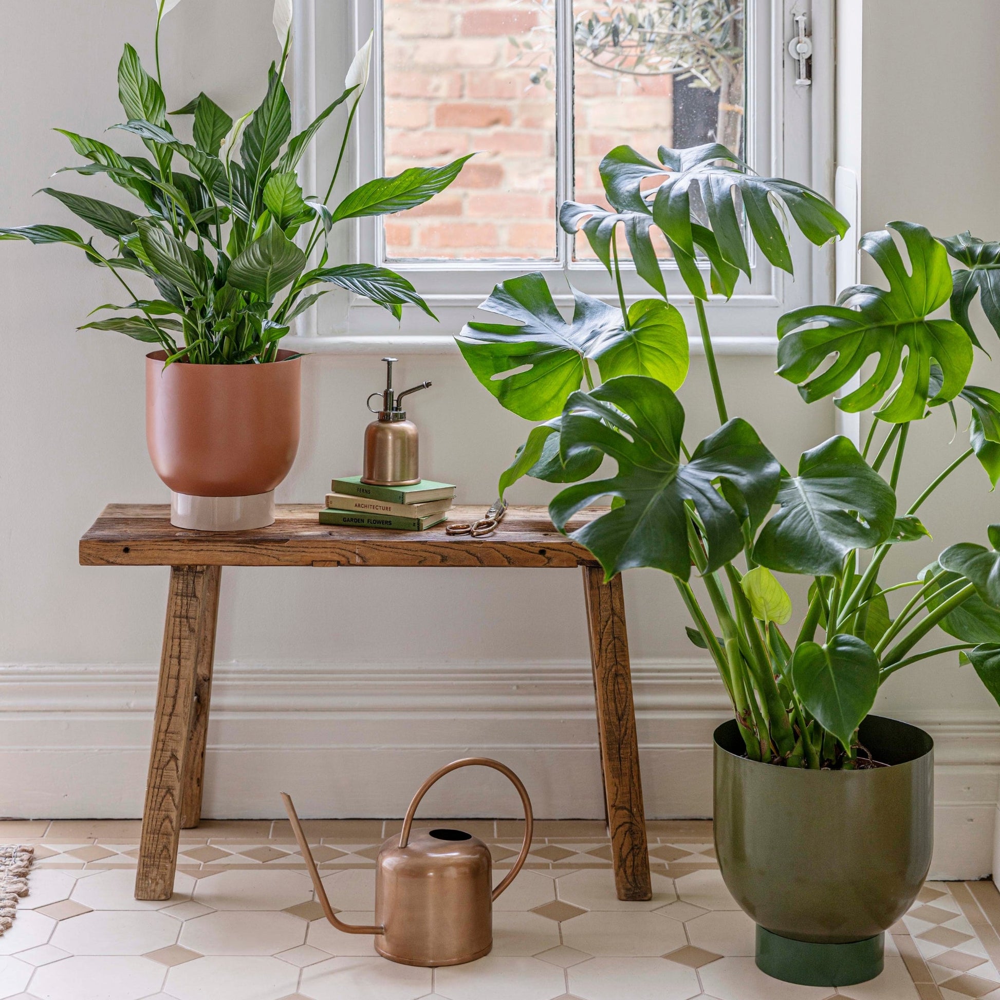 Austin Dual Green Metal Planters Set of 2 - Skandi London