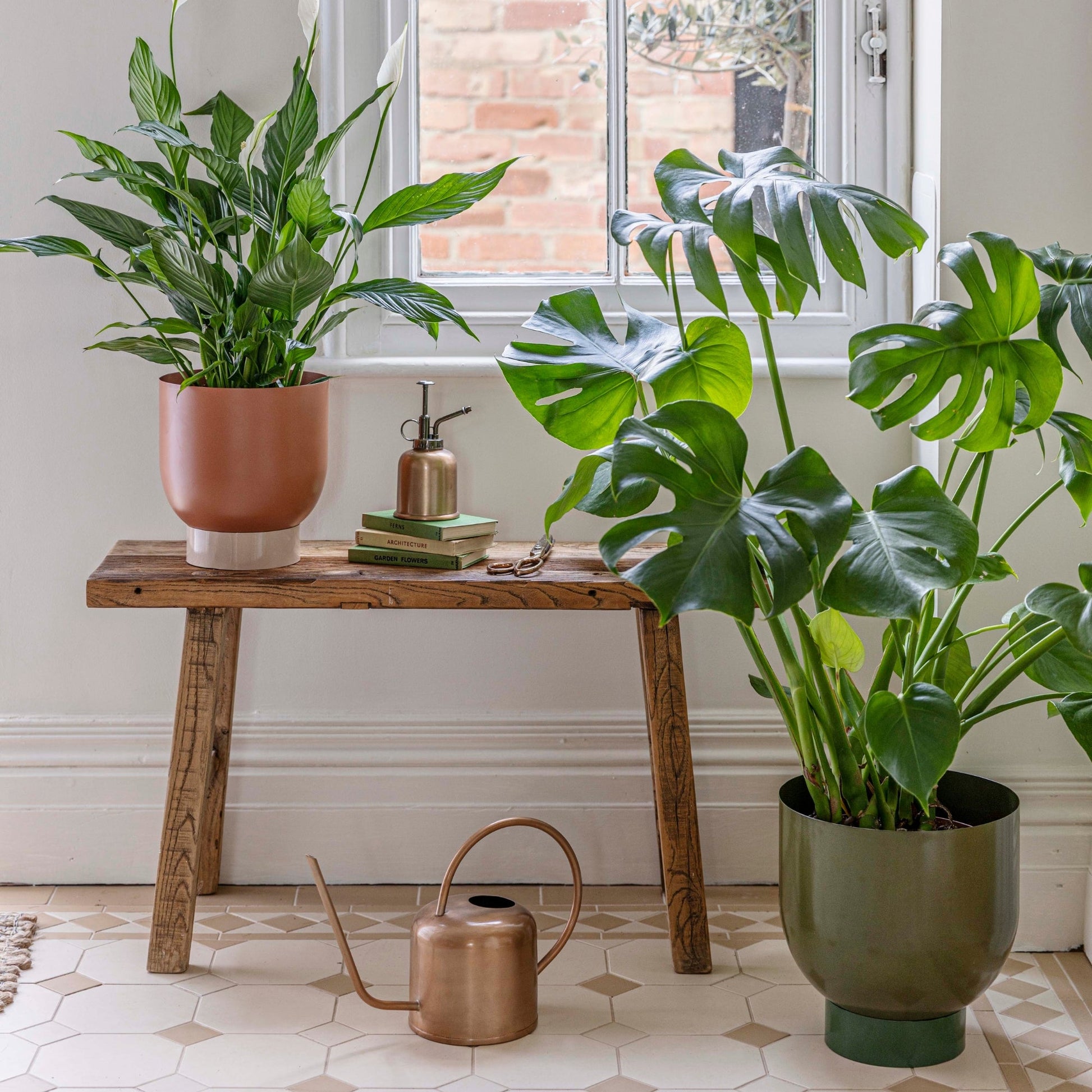 Austin Dual Rubarb Metal Planters Set of 2 - Skandi London