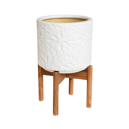 Andebu Flower Ivory Planter Medium - Medium - Skandi London