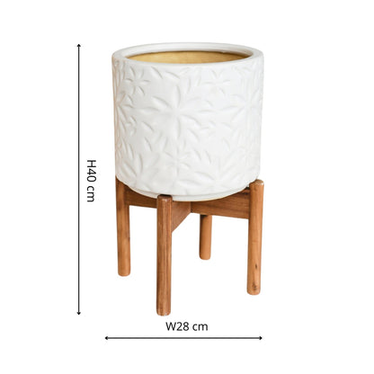 Andebu Flower Ivory Planter Large - Large - Skandi London