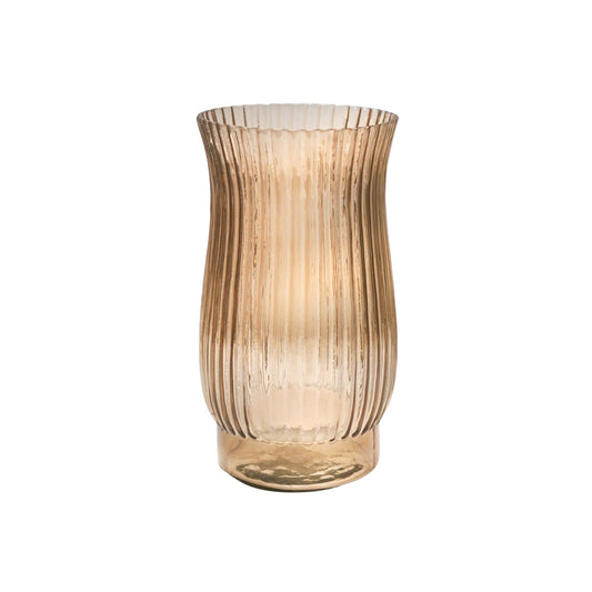 Airlie Ribbed Vase Apricot H27cm W14.5cm - Skandi London