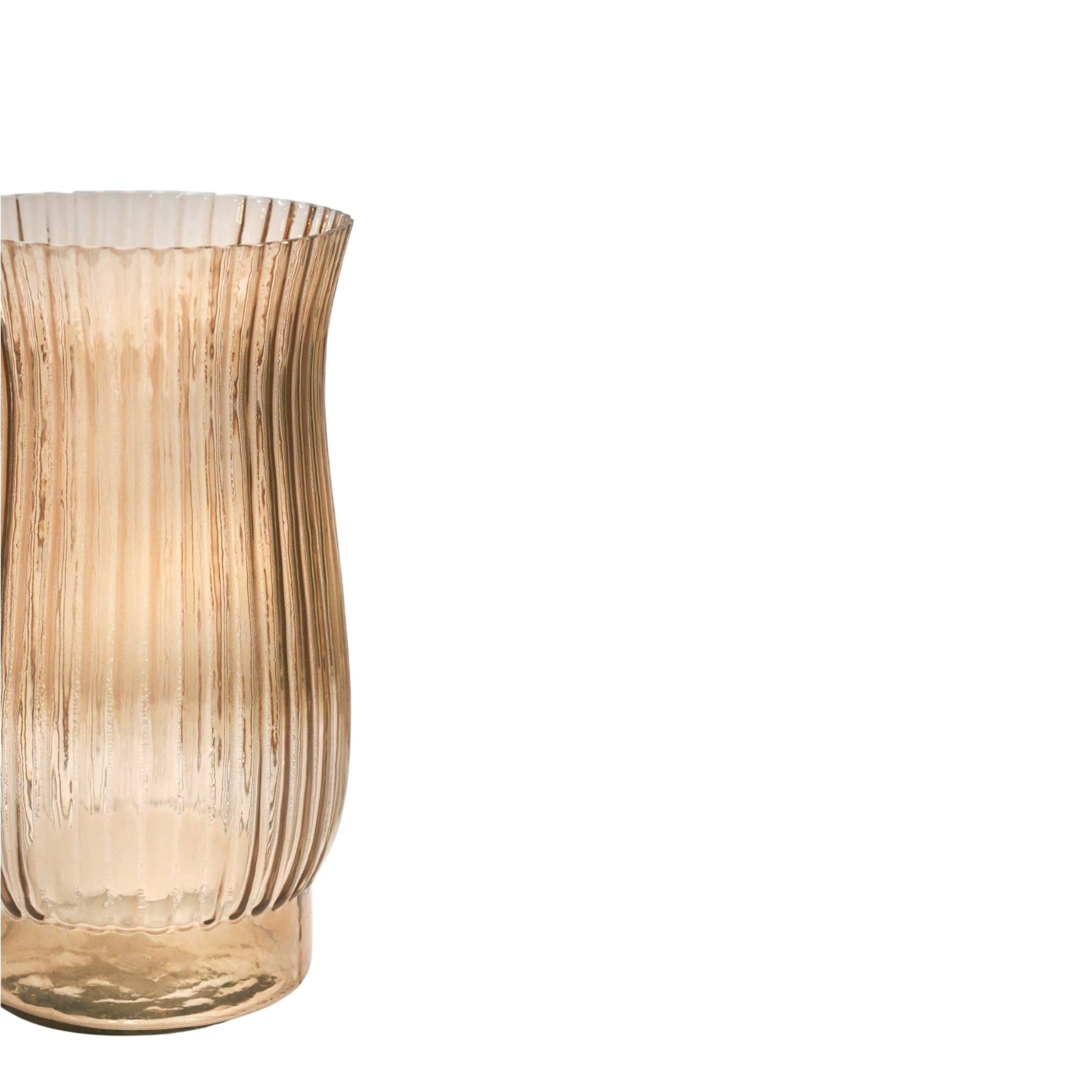 Airlie Ribbed Vase Apricot H27cm W14.5cm - Skandi London