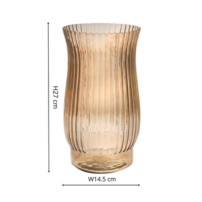 Airlie Ribbed Vase Apricot H27cm W14.5cm - Skandi London