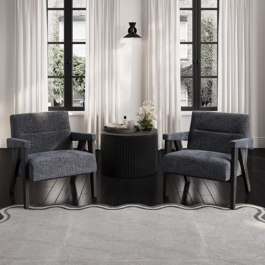 Hygge Coal & Black Chair - Skandi London