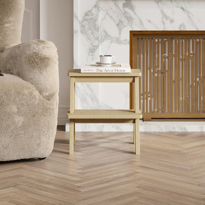 Hygge Grey Wash Stool - Skandi London