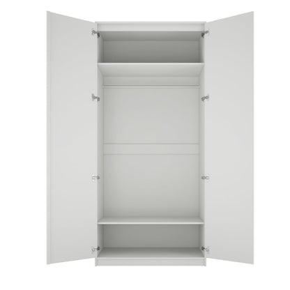 Soho Nordic White 2 Door Wardrobe - Skandi London