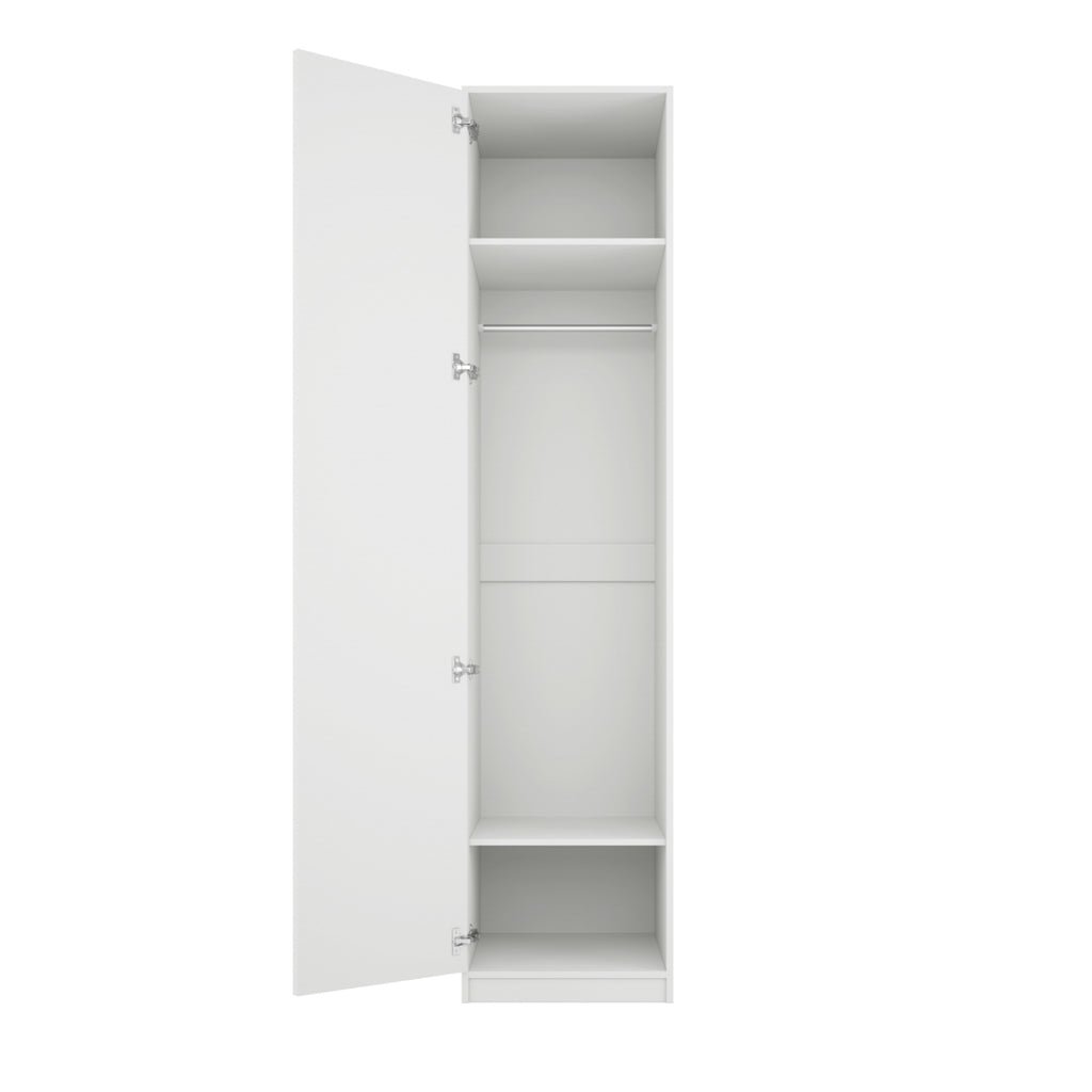 Soho Nordic White 1 Door Wardrobe - Skandi London