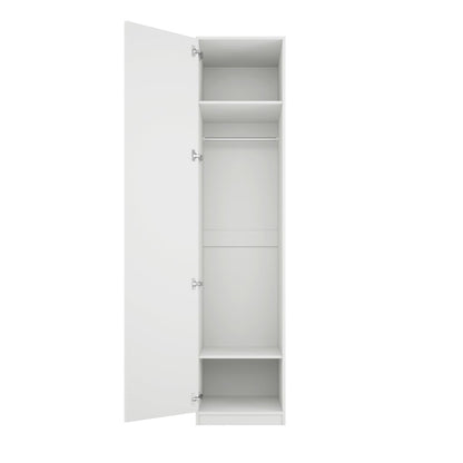 Soho Nordic White 1 Door Wardrobe - Skandi London