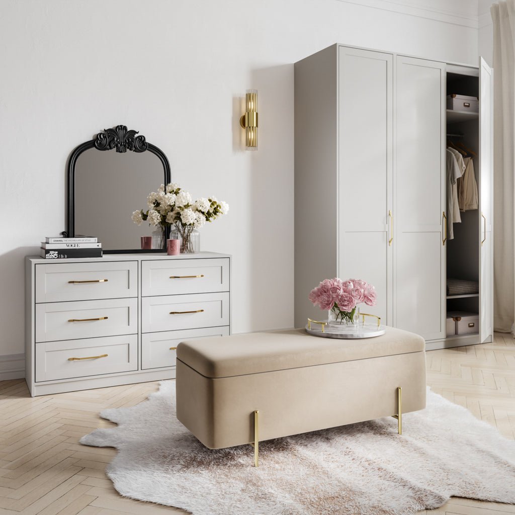 Soho Nordic White 1 Door Wardrobe - Skandi London
