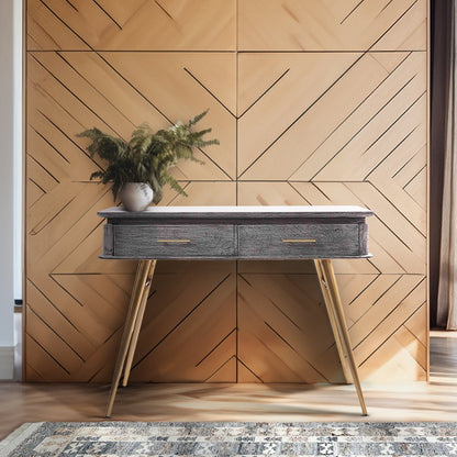 Fulham Two Drawer Wooden Console Table - Skandi London