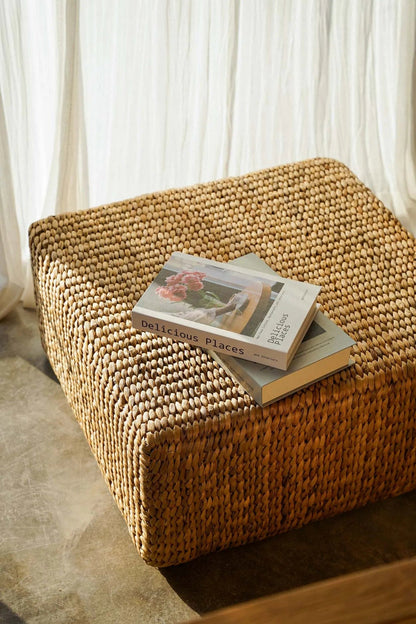 The Hyacinth Pouffe Square - Natural - Medium