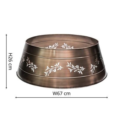 Borgarnes Cut Out Mistletoe Tree Skirt Bronze - Skandi London