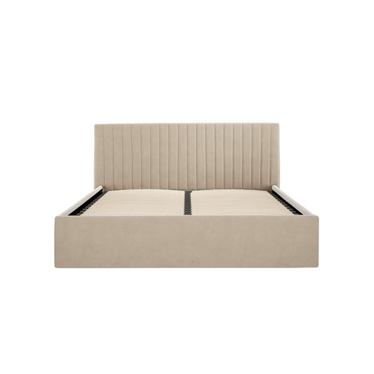 Soho Nordic Beige Ottoman Double Bed - Skandi London