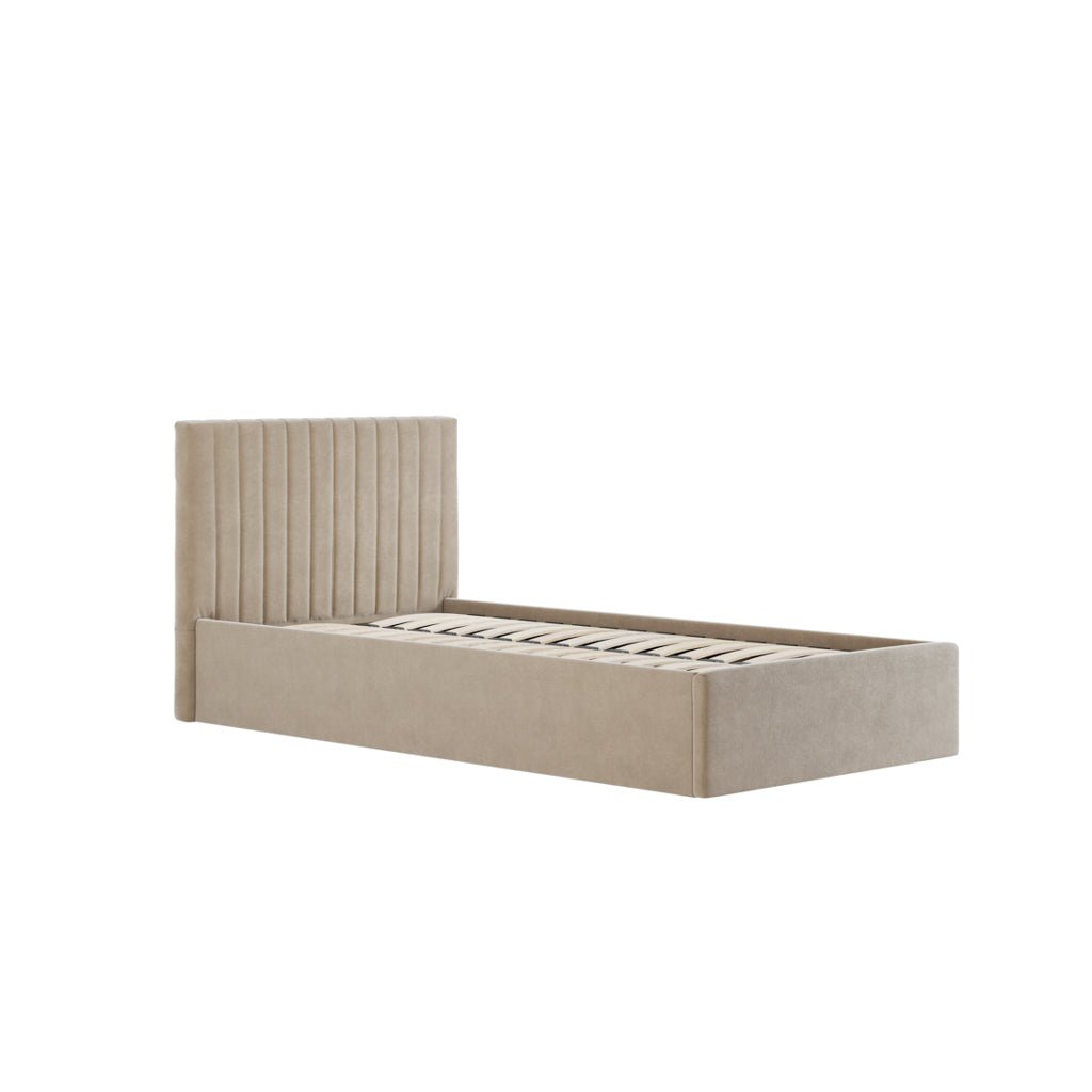 Soho Nordic Beige Ottoman Single Bed - Skandi London