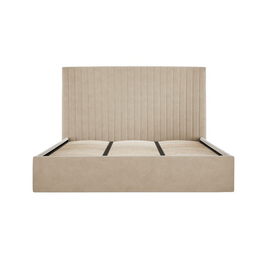 Soho Nordic Beige Tall Ottoman Super King Size Bed - Skandi London