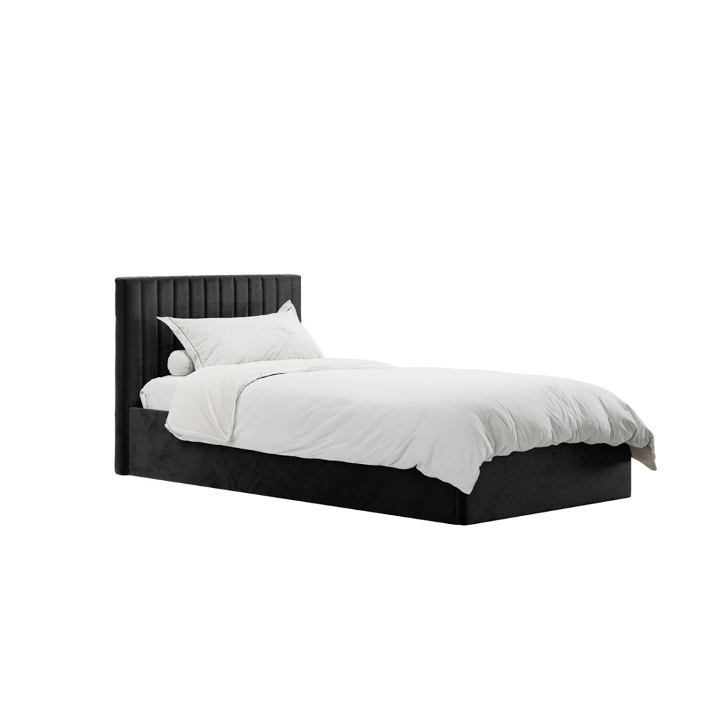 Soho Nordic Black Ottoman Single Bed - Skandi London