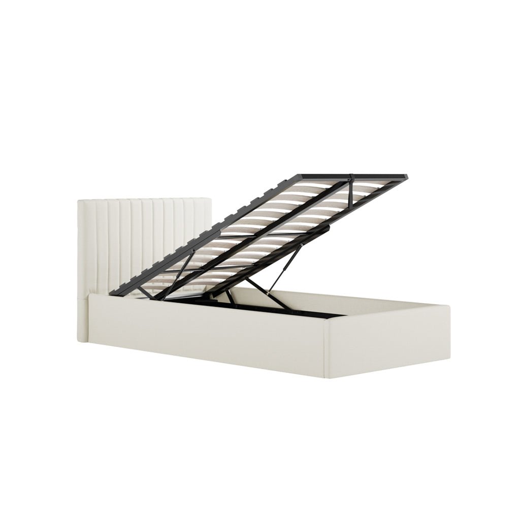 Soho Nordic Milk Ottoman Single Bed - Skandi London