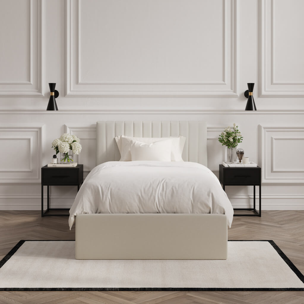 Soho Nordic Milk Ottoman Single Bed - Skandi London