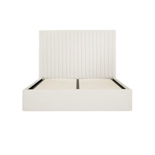 Soho Nordic Milk Tall Ottoman King Size Bed - Skandi London