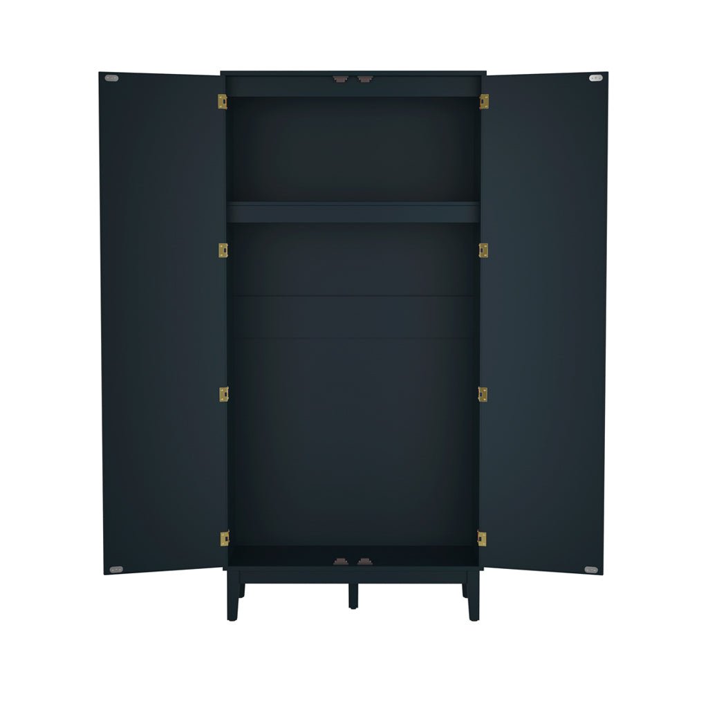 Soho Nordic Blue 2 Door Wardrobe - Skandi London